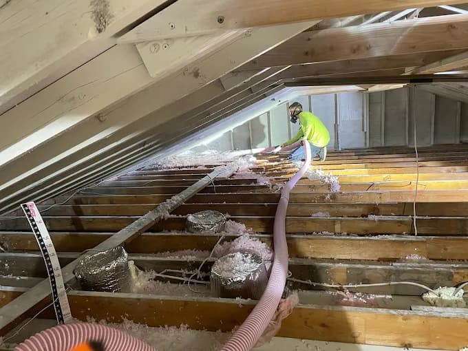 Attic Insulation installation
